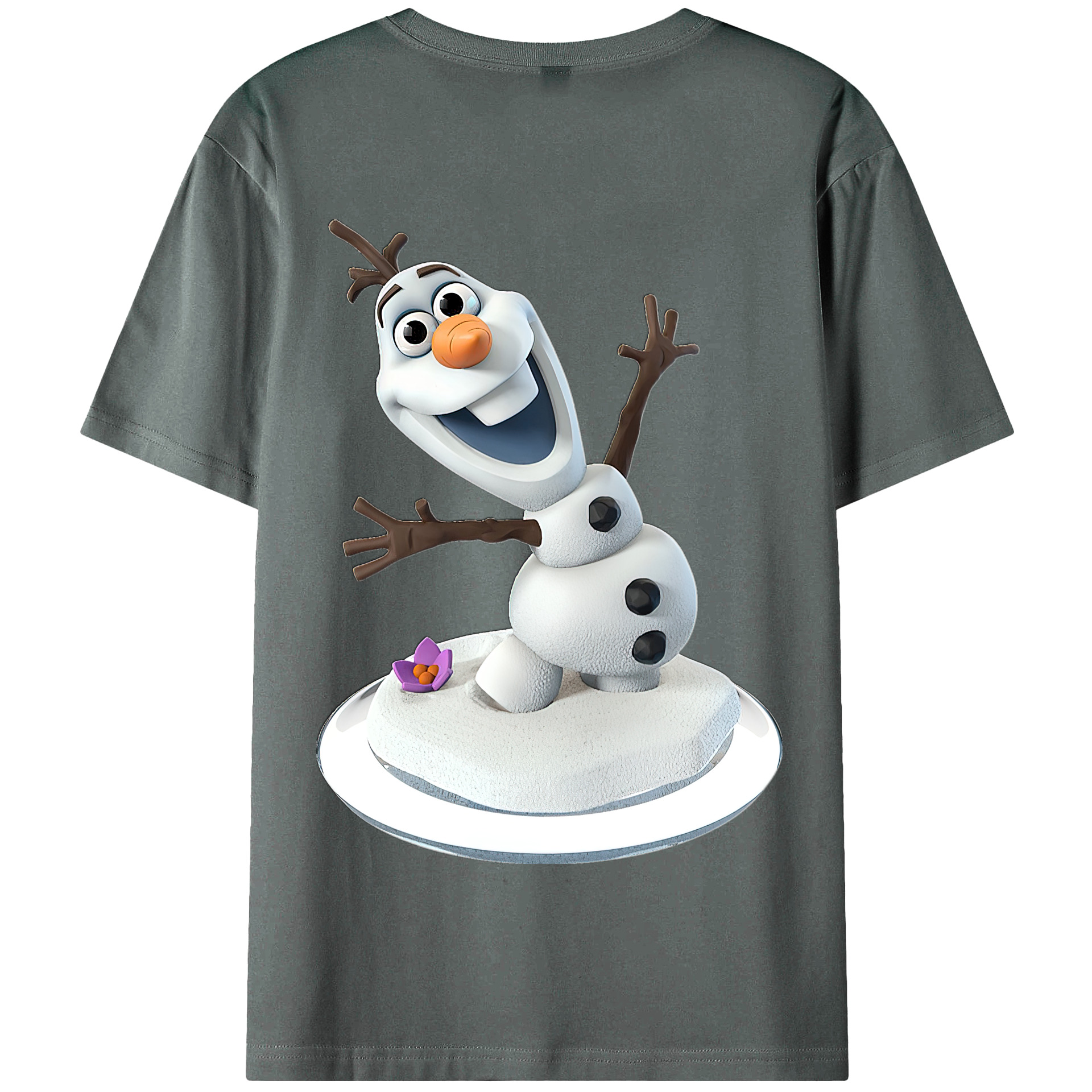 （画像用） アナと雪の女王 アンナ エルサ Frozen Anna Elsa 綿100％半袖Tシャツ（背面プリント）